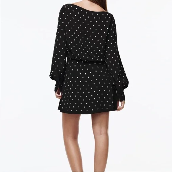 NWT ZARA RHINESTONE DRESS LIMITED EDITION  BLACK  DRESS - REF. 4043/280 XS - Picture 5 of 11